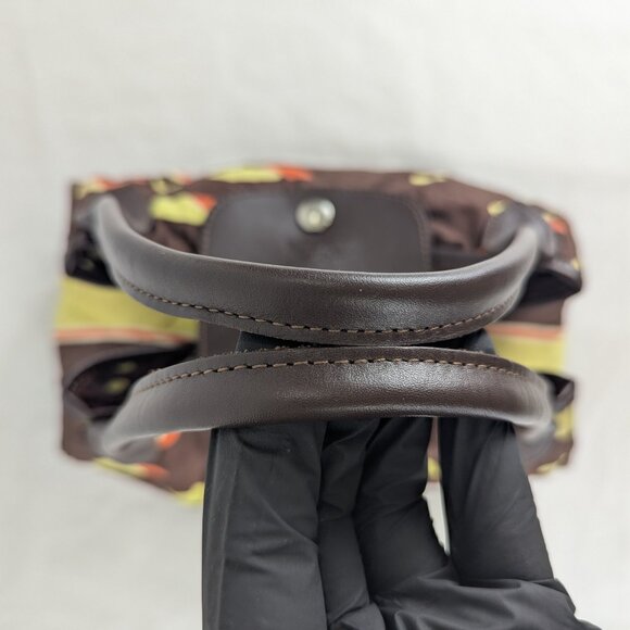 Longchamp Le Pliage Shoulder Brown Bag - Canvas/Leather - AUTH - Great Deal! - Picture 6 of 13